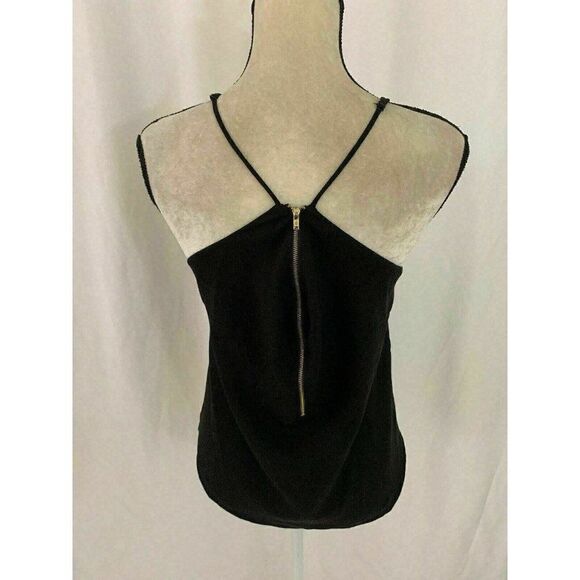 pookie sebastian Solid Black Crew Neck Tank top - Picture 4 of 7